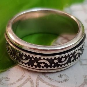 Sterling Silver Spinner Ring Sz 6